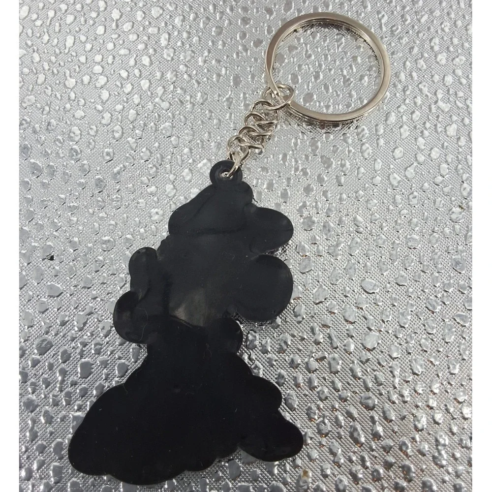 Disney‎ Minnie Mouse Rubber Keychain Set of 3 | Pink & Black Bag Charm Fob